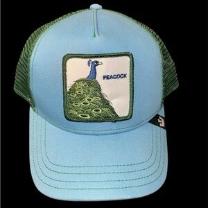Goorin Bros Blue and Green Peacock Trucker Hat